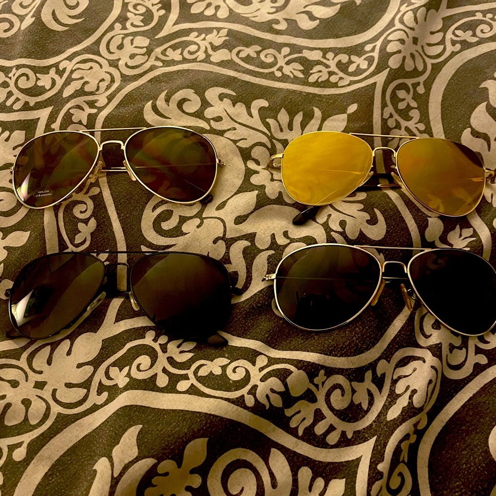 Various aviator sunglasses